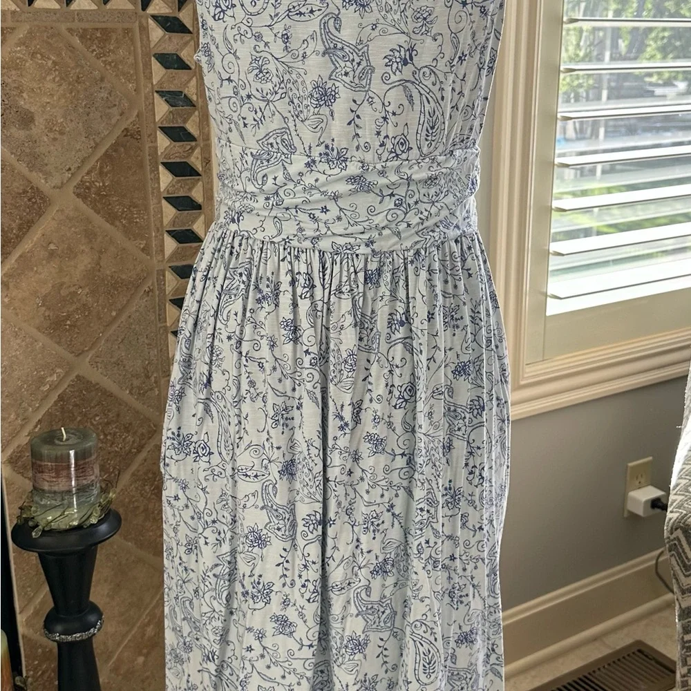 Fresh Produce Blue Floral Sleeveless Dress. - Picture 6 of 7